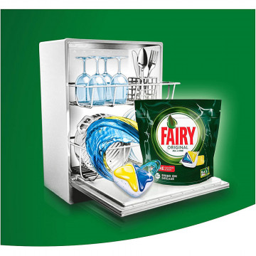 Fairy Original Tutto in Uno Detersivo in Caps per Lavastoviglie Limone 22 Lavaggi