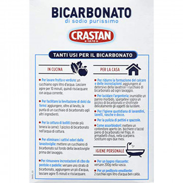 Crastan Policarbonato di Sodio per Uso Alimentare, 500 Gr