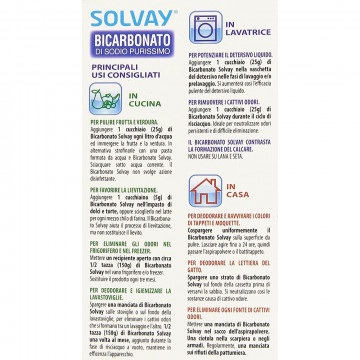 Solvay Bicarbonato Di Sodio Ad Uso Alimentare, 500 Gr