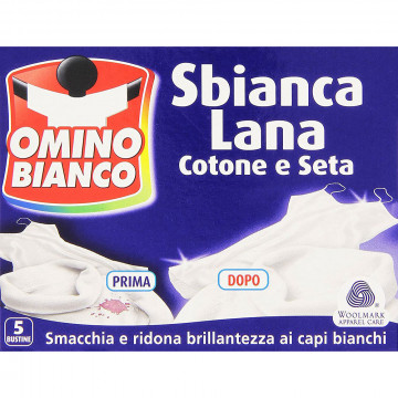 Omino Bianco Sbianca Lana Cotone e Seta Polvere , 100Gr