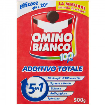 Omino Bianco 100 più Additivo Totale 5in1, 500 Gr