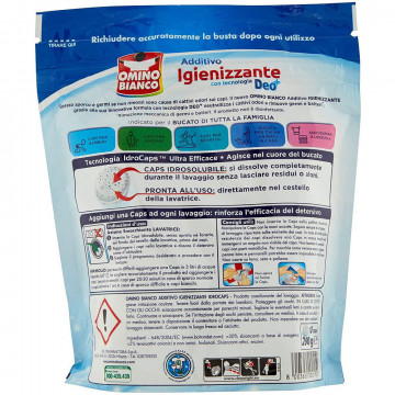 Omino Bianco  Idrocaps Igienizzante Ipoallergenico  confezioni da 10 capsule, 240 Gr