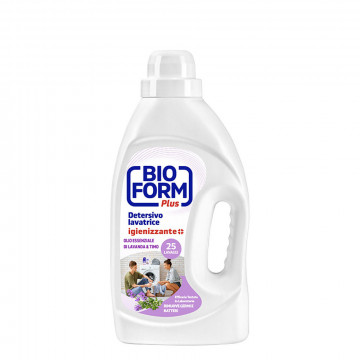 Bioform Plus Detersivo lavatrice igienizzante “Lavanda e Timo”, 1625 Ml