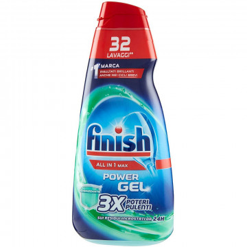 Finish All in 1 Max Powergel Detersivo Lavastoviglie Igienizzante, 650 Ml