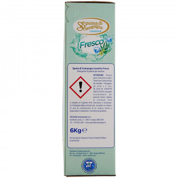 Spuma Di Sciampagna Detersivo Lavatrice Polvere Fresco 100 Lavaggi, 6000 Gr