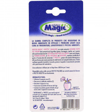 Mister Magic Ovetto Assorbiodori Frigo Aceto Deodorante con Aceto Naturale, 40 Gr